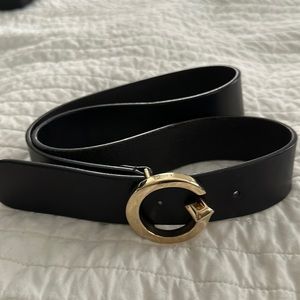 Single G logo Gucci belt brown leather Pre owned